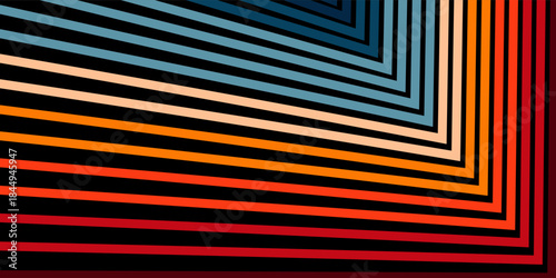 Vintage Striped Backgrounds, Posters, Banner Samples, Retro Colors from the 1970s 1980s, 70s, 80s, 90s. retro vintage 70s style stripes background poster lines. shapes vector design graphic 1980s