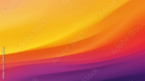 Vibrant Abstract Gradient Flowing Waves Background Yellow Orange Red Purple.