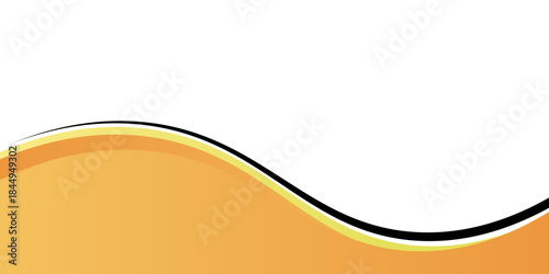 Abstract modern orange wave background with white space vector, abstract decoration