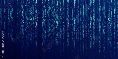 Abstract background of vertical blue lines resembling digital rain or code