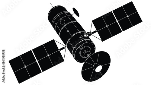Satellite in space for communication and technology concept
