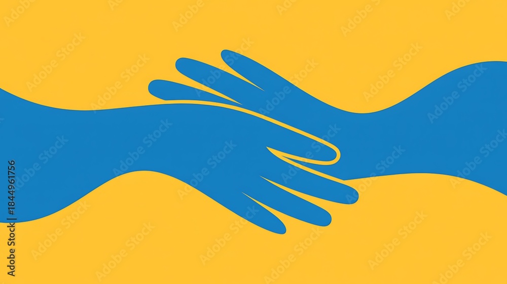 Obraz premium Abstract hands symbolizing unity cooperation and support 