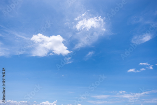 clear blue sky background,clouds with background, Blue sky background with tiny clouds. White fluffy clouds in the blue sky. 