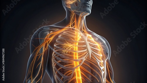 Human nervous system anatomy illuminated