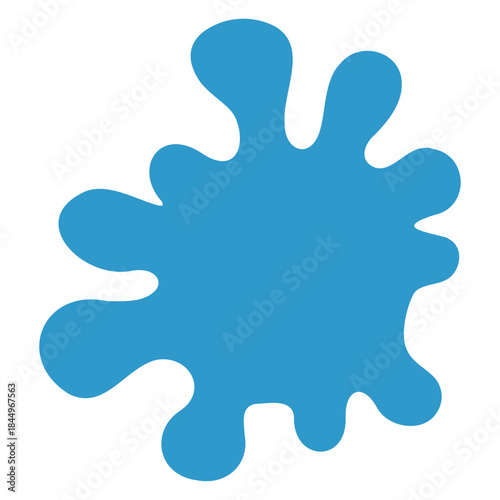 水のしずくが跳ねるイラスト 清涼感のあるシンプルなベクターデザイン