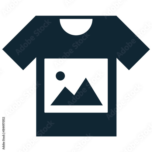 Custom t shirt icon vector for print shops and personalized apparel. Symbolizes design, branding, and unique clothing. Ideal for merchandise or creative services.