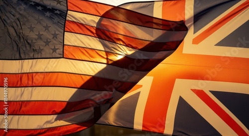 Wallpaper Mural Transatlantic bonds and shared histories expressed through entwined national flags unveiling Torontodigital.ca