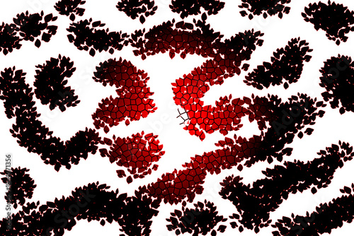 red and black ink splashes