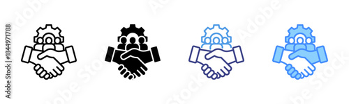 Crm icon set multiple style collection