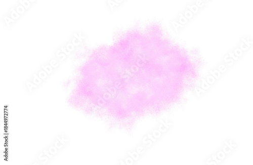 Pink Stardust, Powder Particle Cloud Effect, Isolated on Transparent Background