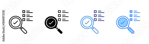 Quality Control icon set multiple style collection