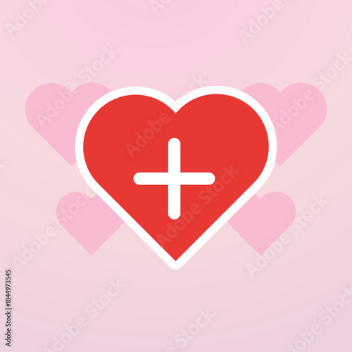 medical heart icon vector