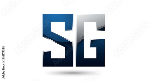 Stylized, block capital letters S and G rendered with metallic blue and silver gradient effects Free Download Stylized, block capital letters S and G rendered with metallic blue and silver gradient effects - GFXLoad
