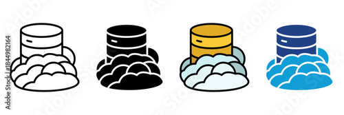 Technology  Digital Icon Set Multiple Style Collection. Laptop, Smartphone, Tablet, Desktop PC, Server, Cloud Computing, Artificial Intelligence, Robot, Microchip, Circuit Board, Coding, Keyboard, Mo