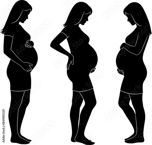 Pregnant Woman Silhouette Profiles pregnant.