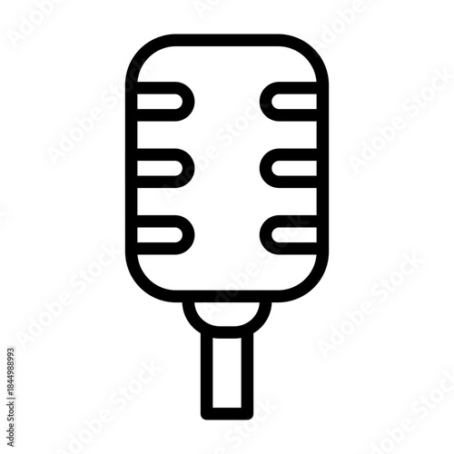 Vocalist Vector Line Icon Design
