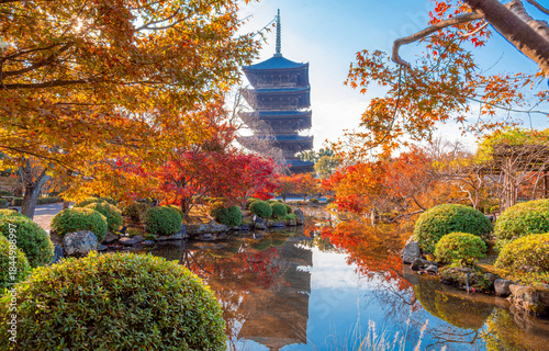 The most beautiful viewpoint of Toji(To-ji) is a popular tourist destination in Kyoto City, Japan.