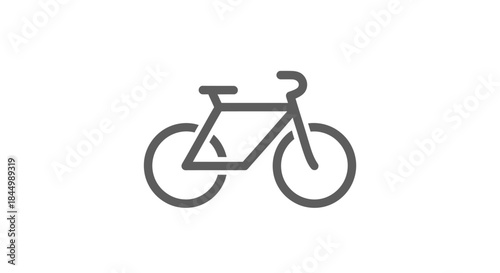 Simple Black Bicycle Icon Illustration.