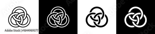 Connected Network Symbol line n glyph icon style in white and background