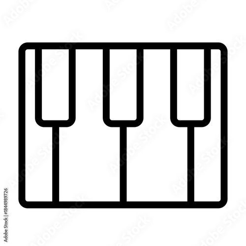 Piano Vector Line Icon Design