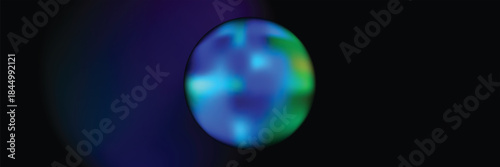 Dark Blue Gradient Abstract Background. Blurred Gradient with grain noise texture effect, elegant and futuristic good for wallpaper, copy space