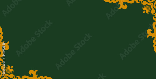 Dark green frame with gold decorative corners for a luxurious and noble feel. Theme Prestige, heritage, luxury. for Premium certificates, elegant invitations, award templates.