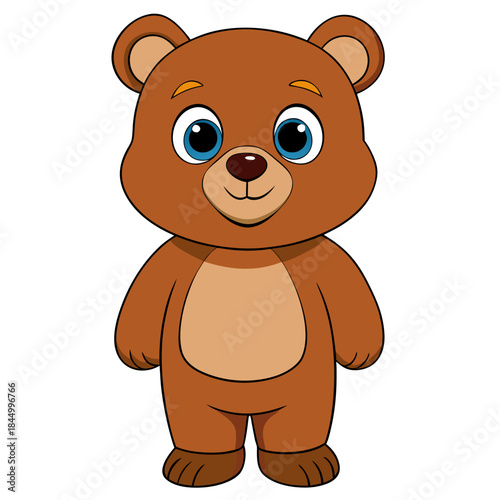 Cute cartoon teddy bear character