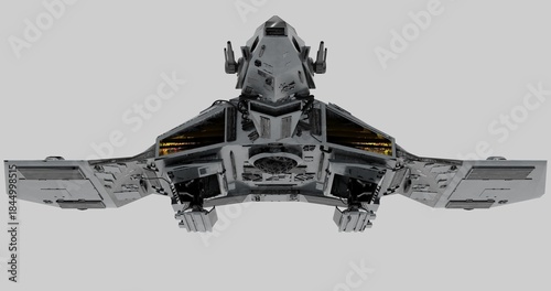 Foto Highly Detailed Futuristic Star Fighter Spaceship Model