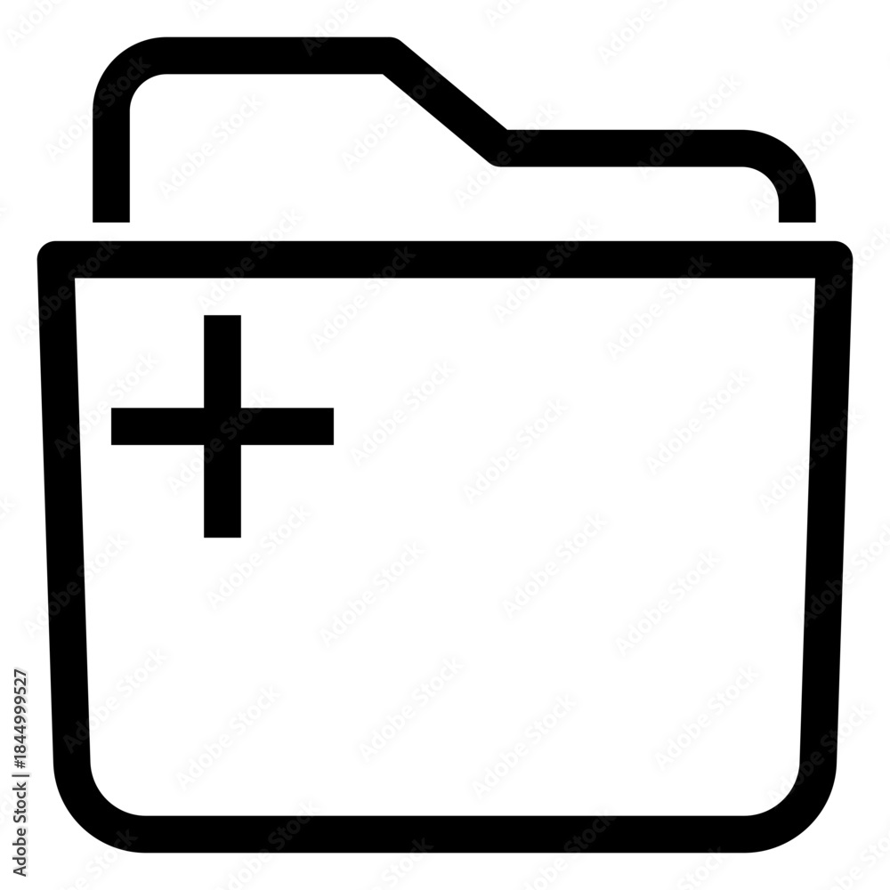 Fototapeta premium Folder Plus Icon