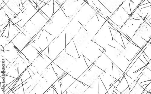 Vector modern black sketchy seamless minimal geometric pattern and white background.