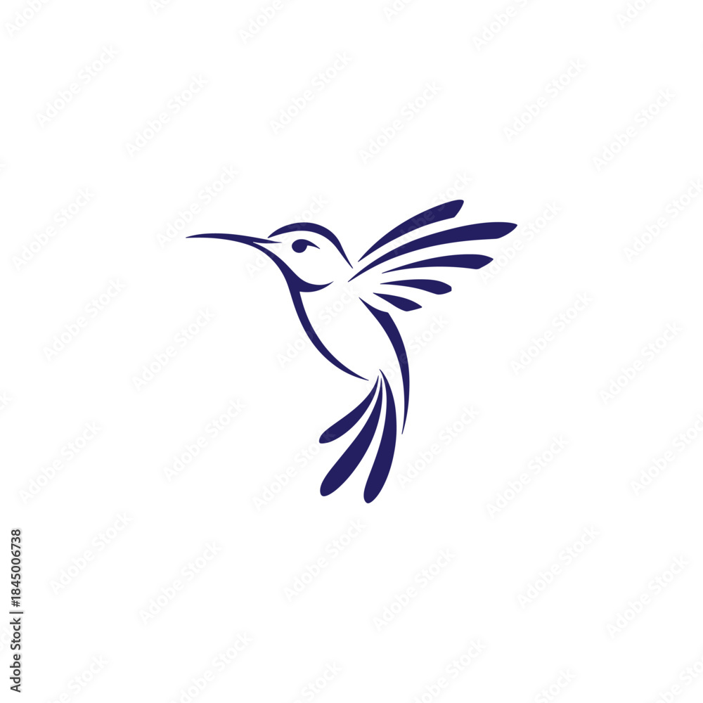 Obraz premium Hummingbird Logo Design Vector Icon