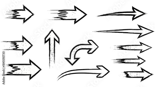 Collection of arrow icons in various styles, ideal for web design and user interface elements