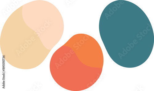 Soft watercolor organic shapes vector illustration eps scalable abstract design elements