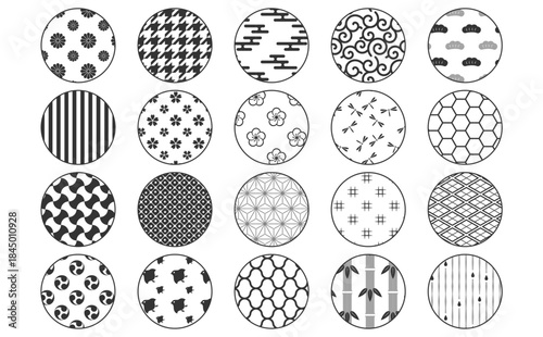 和柄パターンサークルセット2