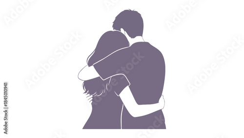 Embrace of Unity: A tender embrace of a couple, sharing a moment of intimacy and compassion. Capturing their close bond, representing support, comfort, and unwavering commitment.