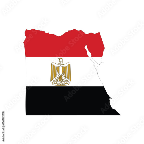 Map of Egypt with flag national symbol vector illustratration