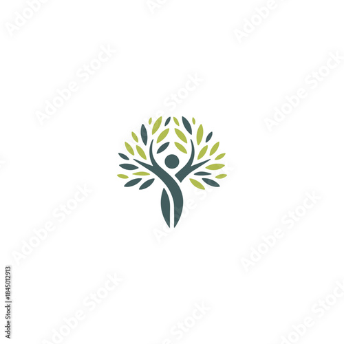 Wellness nature inspired peaceful branding logo