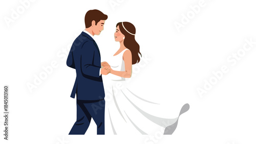 Eternal Bond: A tender moment of a couple on their wedding day, radiating the essence of love and commitment. A scene of pure romance and anticipation, beautifully depicted.