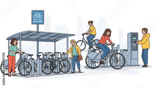 Urban Commuters Use Public Bicycle Sharing System in a Modern City