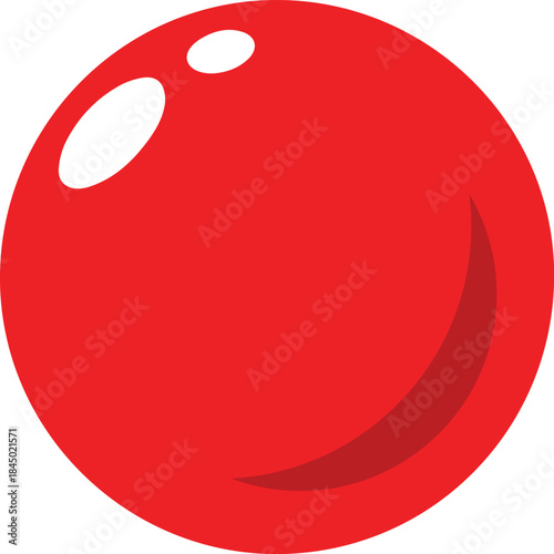 Red nose icon silhouette vector flat design on white background