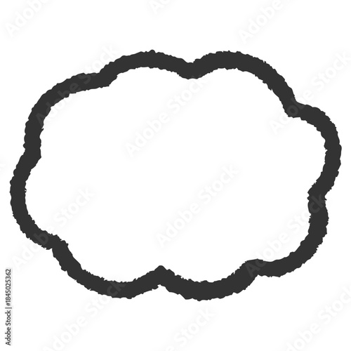 手描き風の雲型の吹き出し