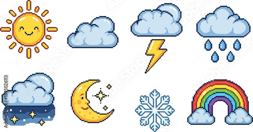 weather icons that vary according to the season