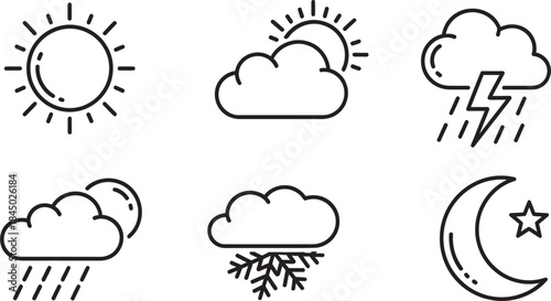 weather icons that vary according to the season