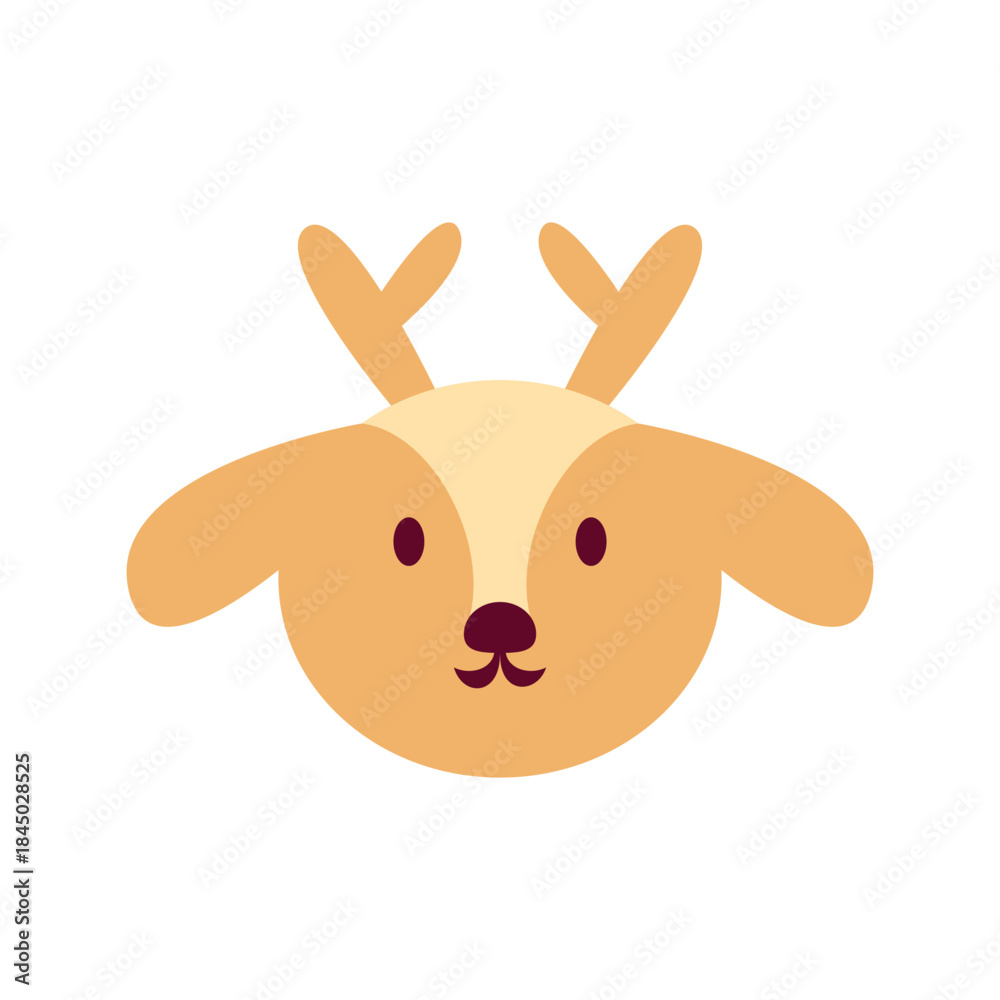 Obraz premium Reindeer Head Illustration