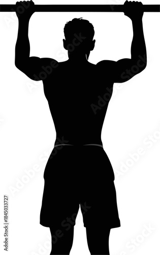 Pull-Up Silhouette on White B...