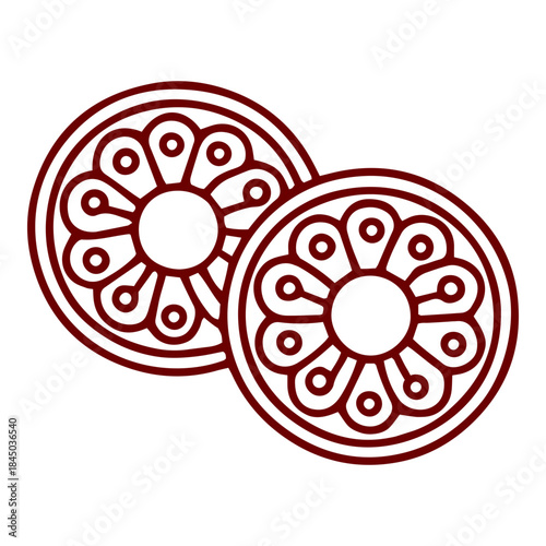 Steamed Chinese Dim Sum Outline