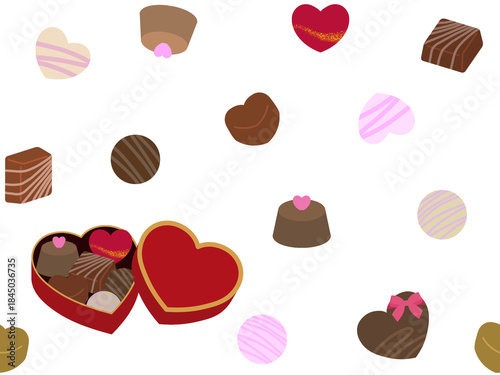 チョコレートのシームレスパターン〈レースの背景〉　B-1