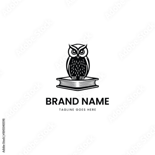 Abstract cute owl icon logo