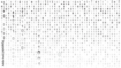 Abstract Binary Code 0 and 1 Background  Digital Technology Concept