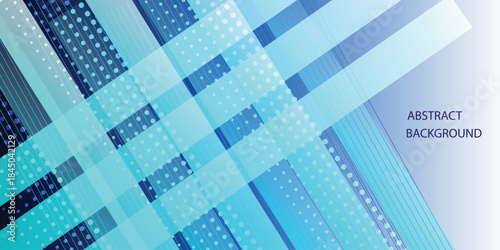 Abstract  dark blue and white modern wide banner with geometric shapes. Vector illustration background  design